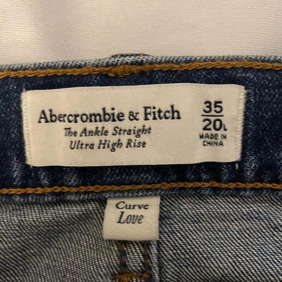 Abercrombie & Fitch Curve Love Ankle Straight Ultra High Rise jeans size 35 - Picture 3 of 7
